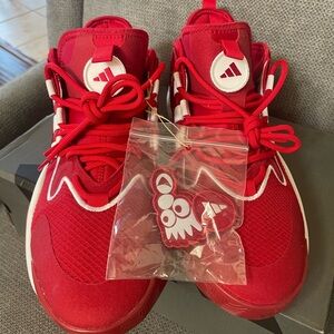 Adidas Basketball Shoes Unisex Red SZ 12 Men/13 Women SM BYW Select Lightstrike